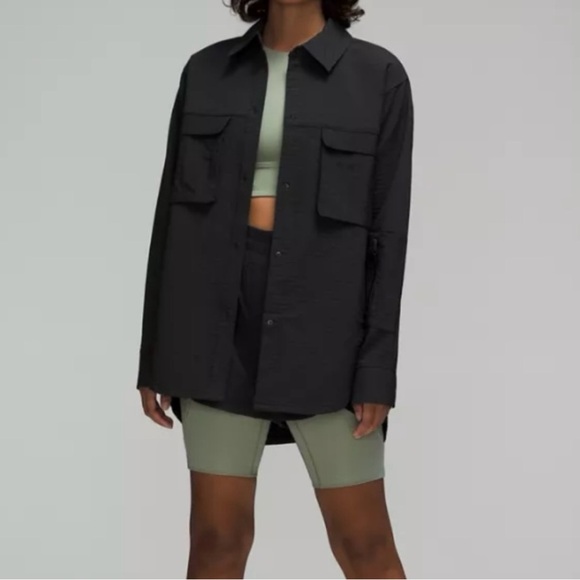 Lululemon Women's Grid Fleece Hiking Outdoor Chore Shacket - Picture 1 of 9